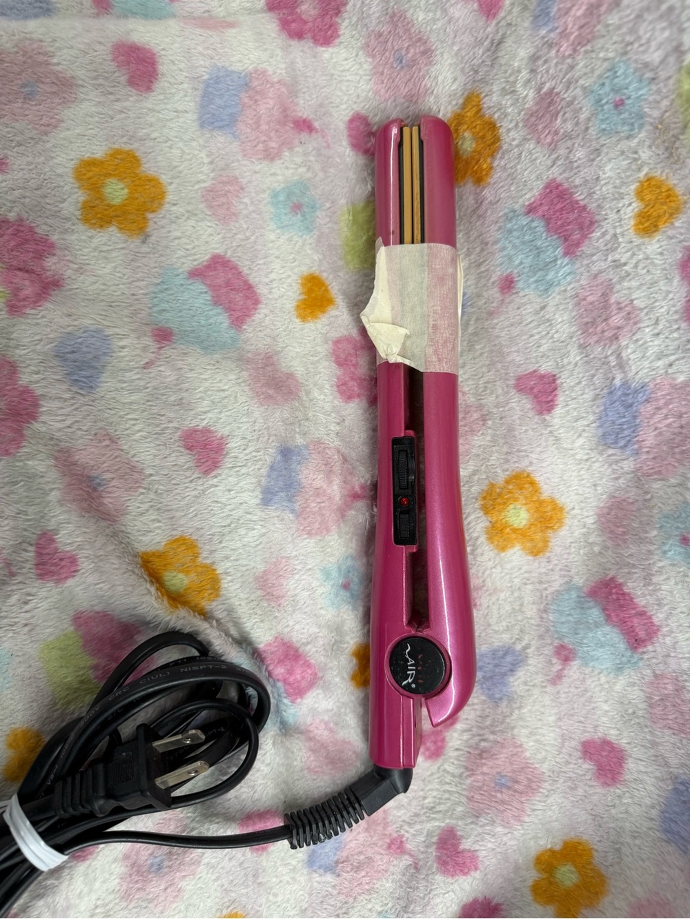 Pink Mini Hair Crimper - Compact Styling Tool